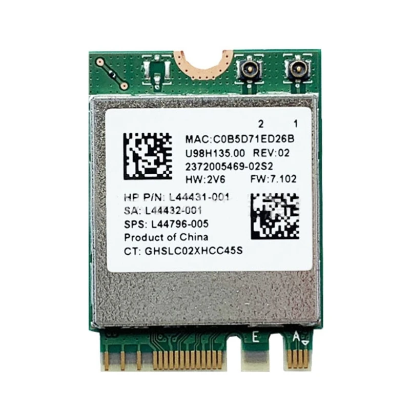 RTL8822CE Двухдиапазонная Wi-Fi карта 802.11ac 1200 Мбит/с M2 + Bluetooth 2,4 ГГц