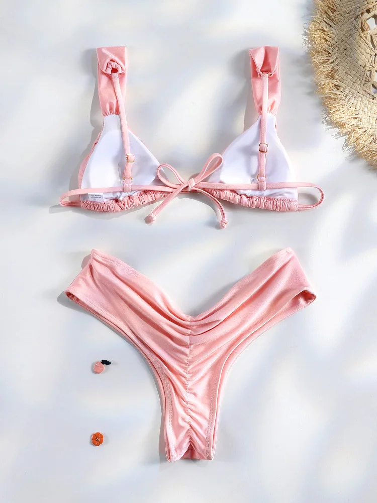 Set Bikini Sexy con Pieghe - Vista dall'alto