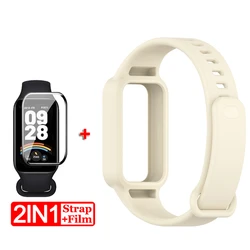 Silicone Replacement Strap for Smart Bands - Versatile Active Wear Band (Ivory Bundle)
