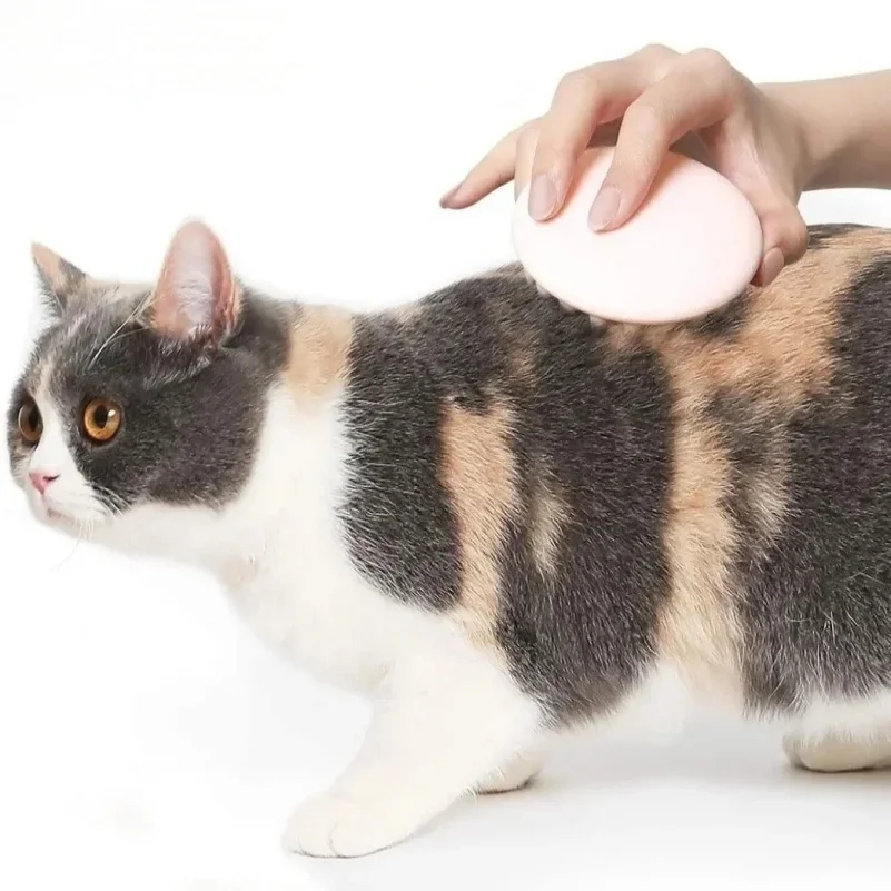 Massageborstel voor het verwijderen van haar, siliconen douchekam voor honden en katten, schoonmaaktool voor huisdieren._voghion.com