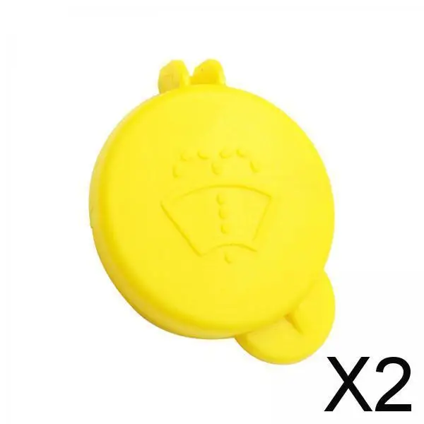 

2xWindshield Washer Reservoir Cap Premium for Ford Fusion 2001-2012 Yellow