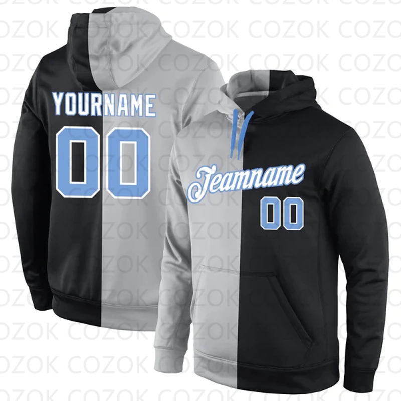 Customized Hoodie Black splice Colour Jersey 3D Printed  Unisex Pullovers Hoodie Casual Sweatshirts