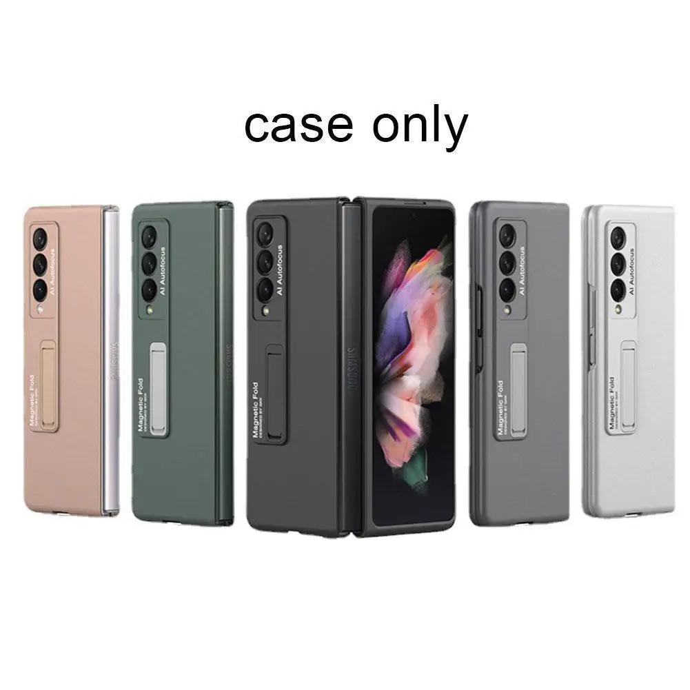 All-inclusive Magnetic Hinge Pen Slot Hard Shell For Samsung Galaxy Z Fold 3/W22 Full Protection Case S | Мобильные телефоны и