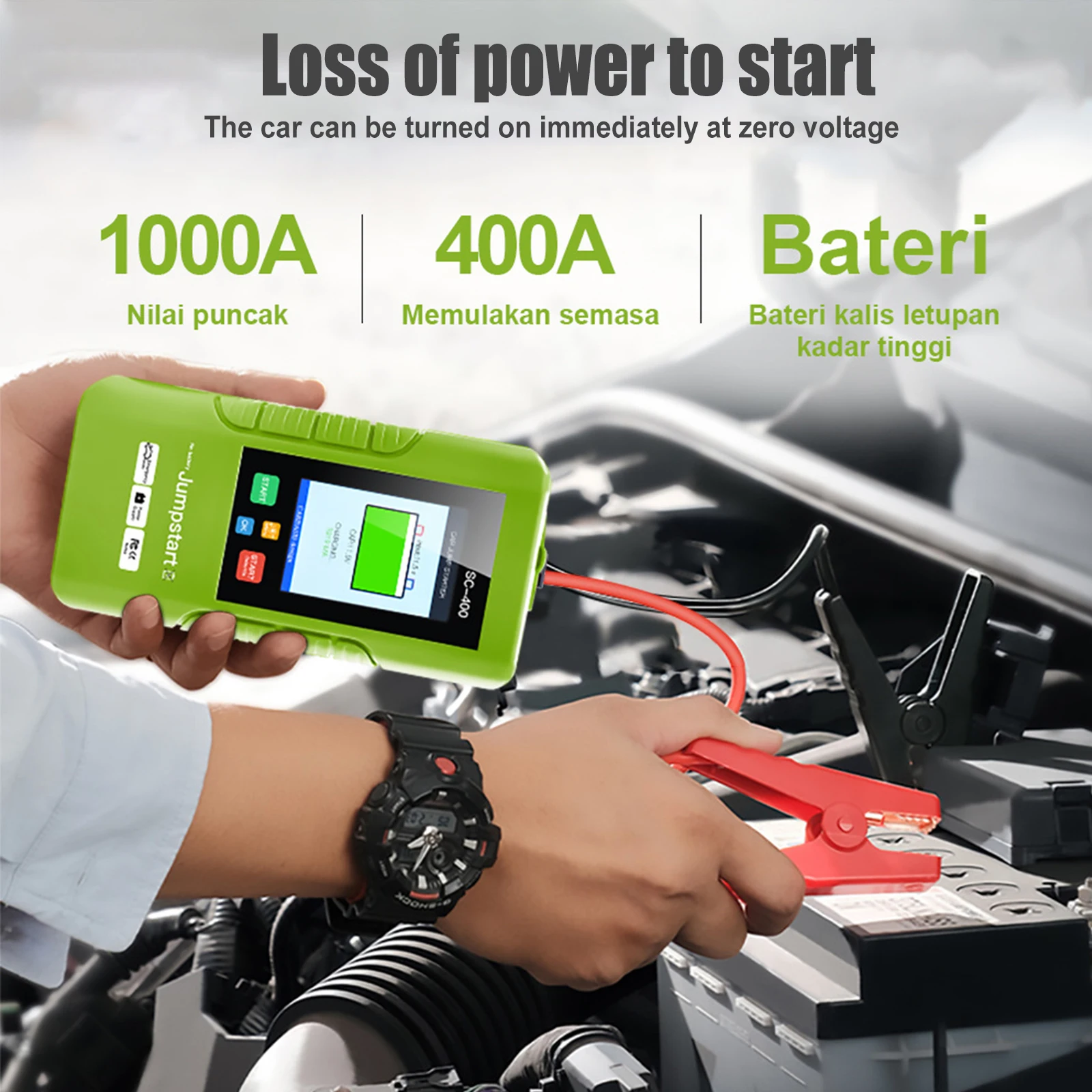 3 IN 1 Ultra Kondensator Starthilfe 400-1000A Tragbare Batterie Inspektion  Power Bank 12V Auto Notfall Booster Start Gerät - AliExpress