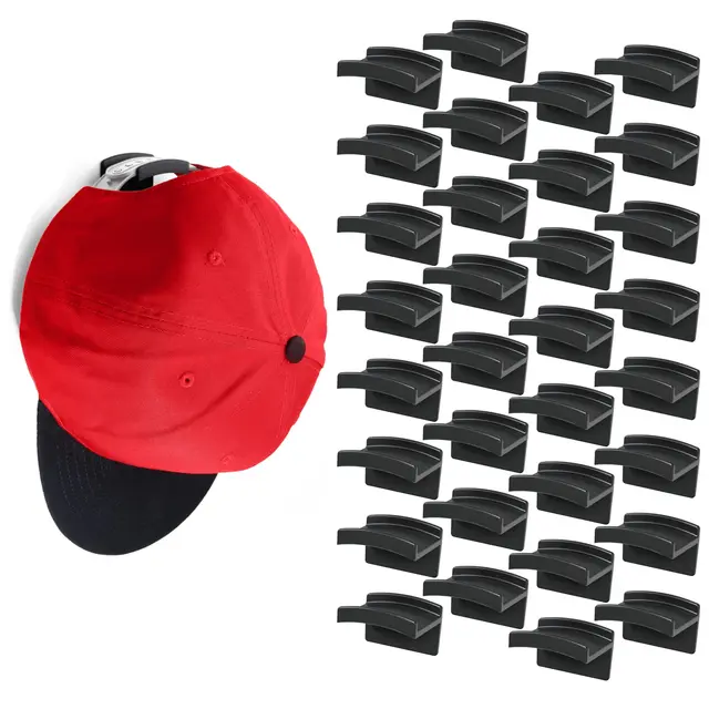 5/10Pcs Hat Holder Sticky Wall Mount Hook For Baseball Cap Casual Hat Storage Hook Free-punch Paste Portable Door Closet Hanger 1