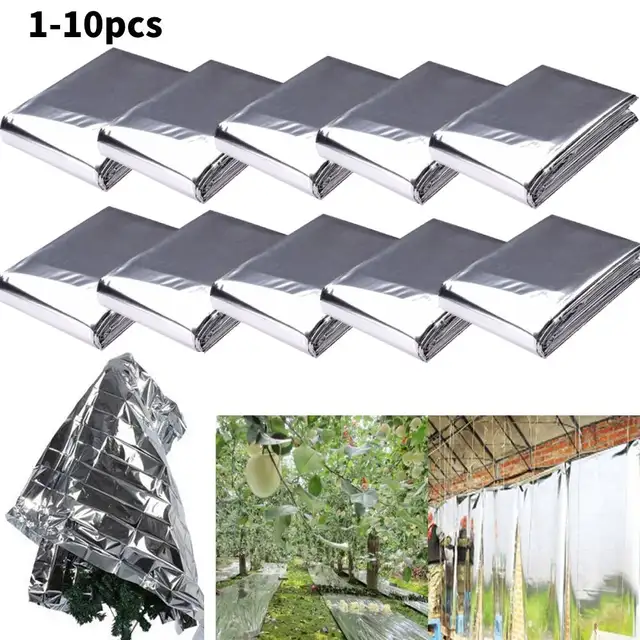 1-10Pcs Ezüst Mylar Erősen Reflektív Filmek 210X120Cm A Növekvő Sátor Szoba Kerti Üvegházhatású Gazdálkodás Növeli Növény Növekedését