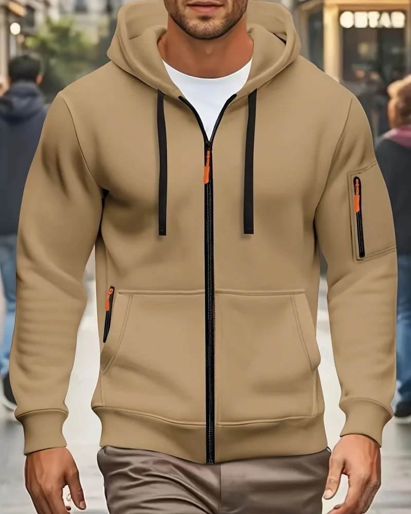 남성용 가을 겨울 후드티, 긴팔 스웨트셔츠, 지퍼 가디건, 남성용 스포츠 및 레저 재킷