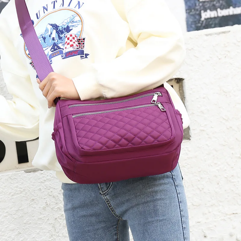 

Сумка-мессенджер Женская нейлоновая, водонепроницаемый саквояж на плечо из ткани Оксфорд, Повседневная дорожная сумочка большой вместимости через плечо