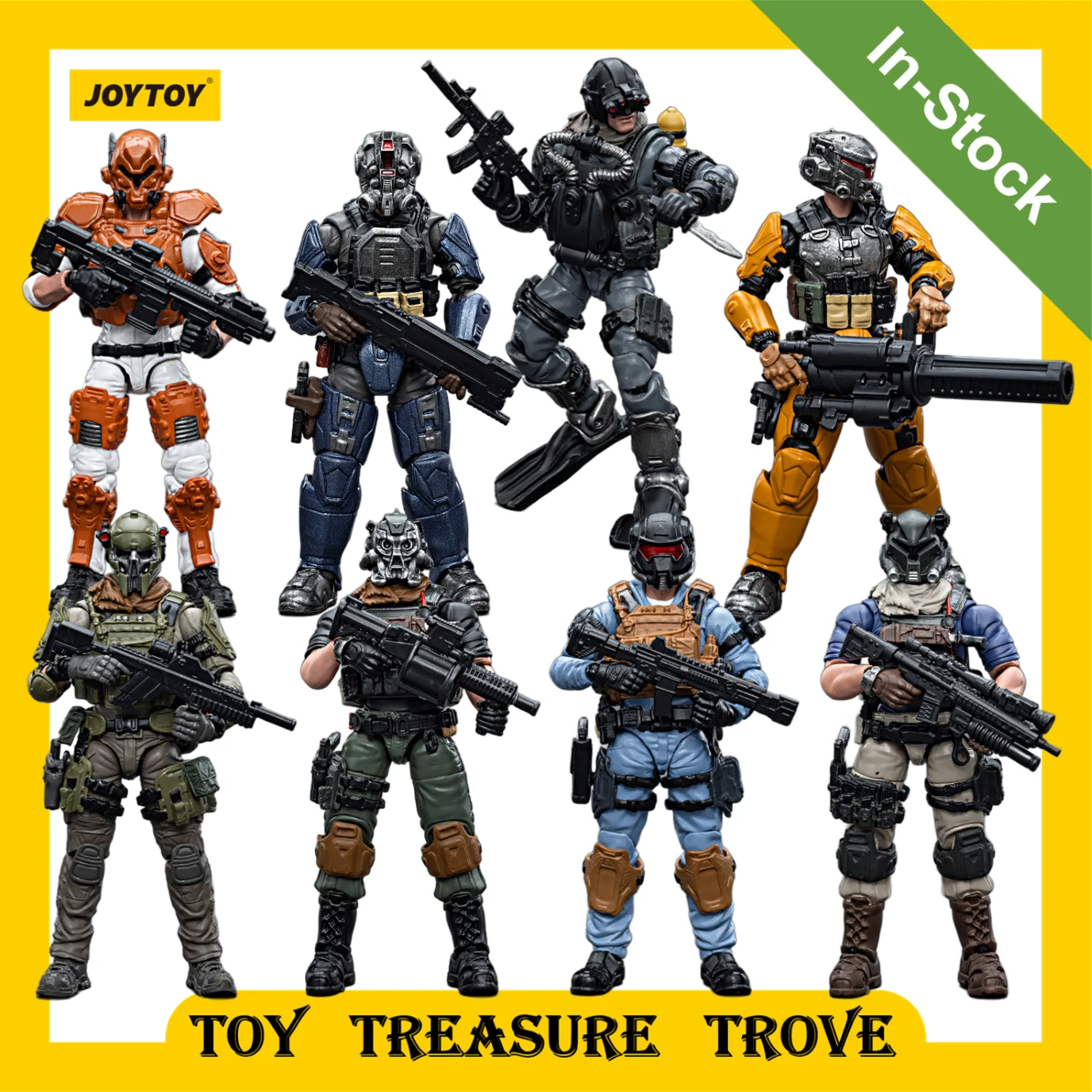 Figura JOYTOY Warhammer 40K – Astra Militarum Cadian Command Squad Veteran Sergeant With Power Fist – Scala 1/18, 10.7 Cm - 2