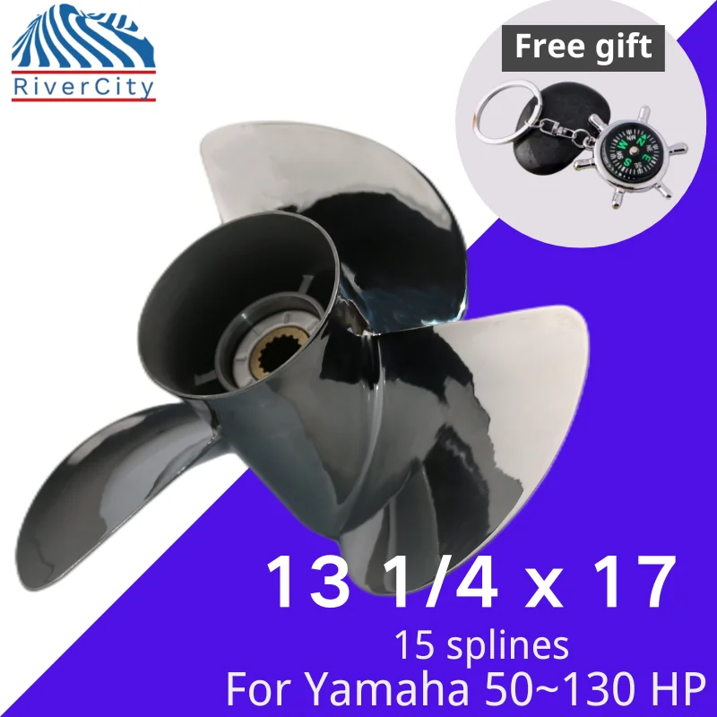 

Boat Propeller For Yamaha 50hp 60hp 70hp 75hp 80hp 85hp Outboard Screw 13 1/4x17 Boat Motor Stainless Steel Propeller 3 Blade 15