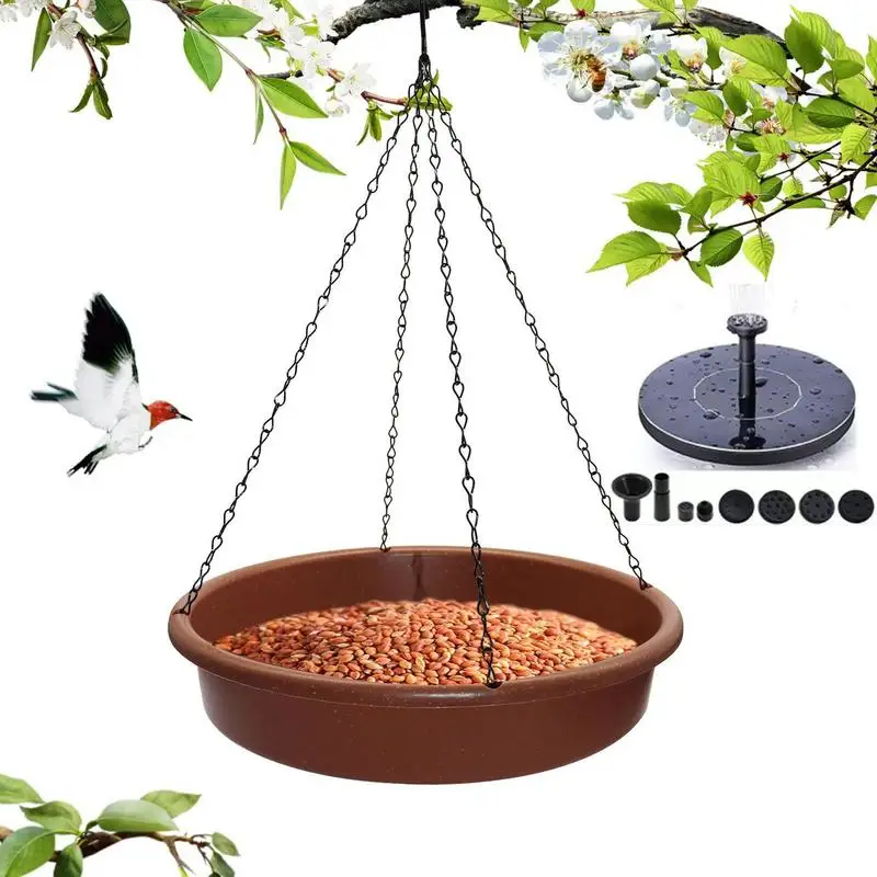 

Solar Bird Fountain All-Season Bird Solar Bath Bowl Feeder Energy Saving Fountain Garden Decoration For Front Door Pool