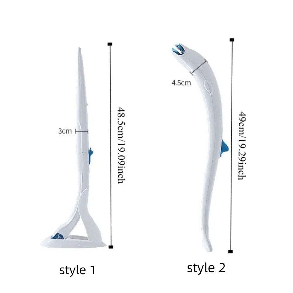 Disposable Heads Toilet Brush Set Plastic 12 Refills Toilet Cleaning Brush Water Soluble No Blind Spots Toilet Scrubber Hotel