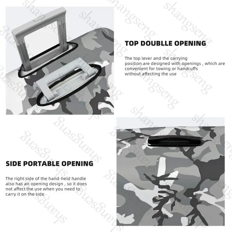 camouflage Thick Elastic Luggage Protective Cover Zipper Suit For 18-32in Bag Suitcase Covers Trolley Cover Travel 4