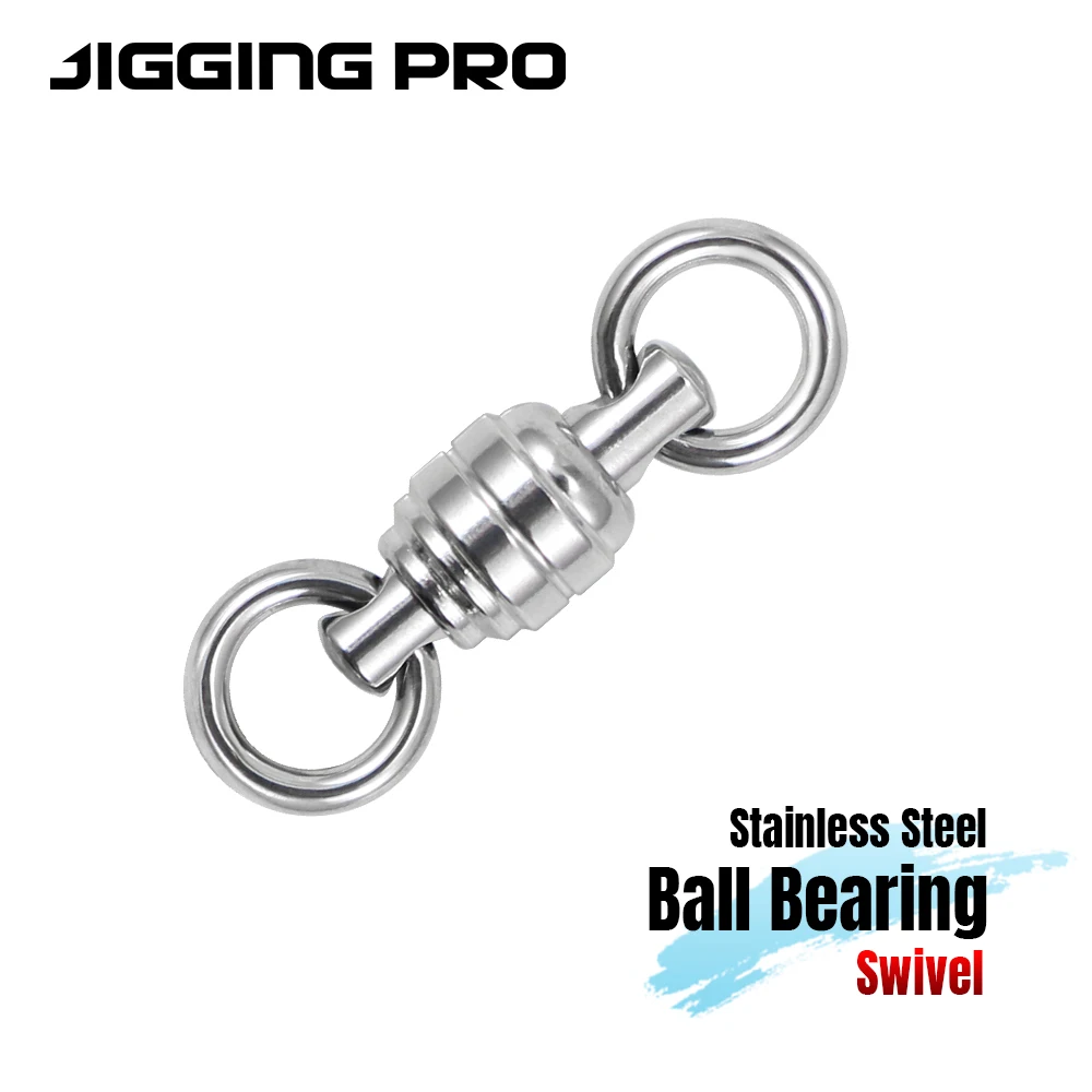 JIGGING PRO Hochbelastbarer Edelstahl-Kugellagerwirbel Salzwasser-Angelausrüstung Meeresangel-Zubehör