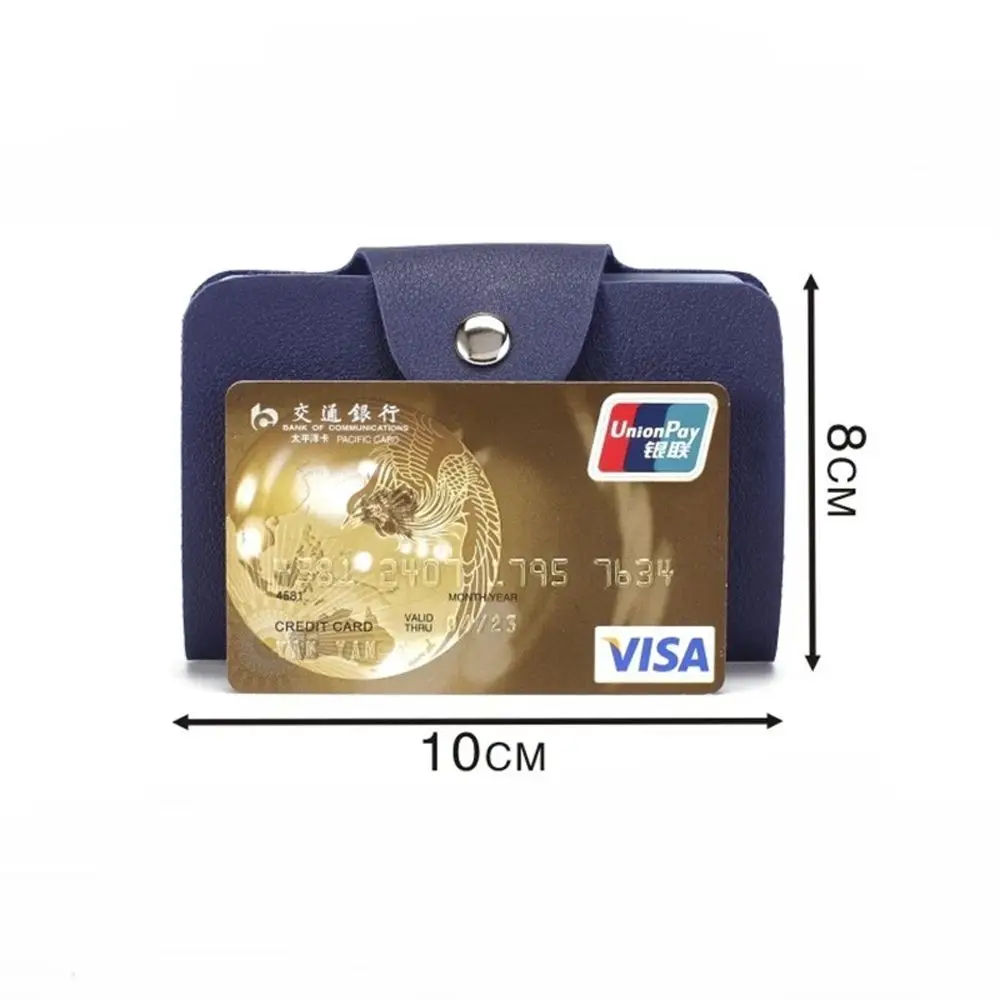 New 8 Colors Leather Function 24 Bits Card Case Business Card Holder Men Women Credit Passport Bag ID Passport Wallet