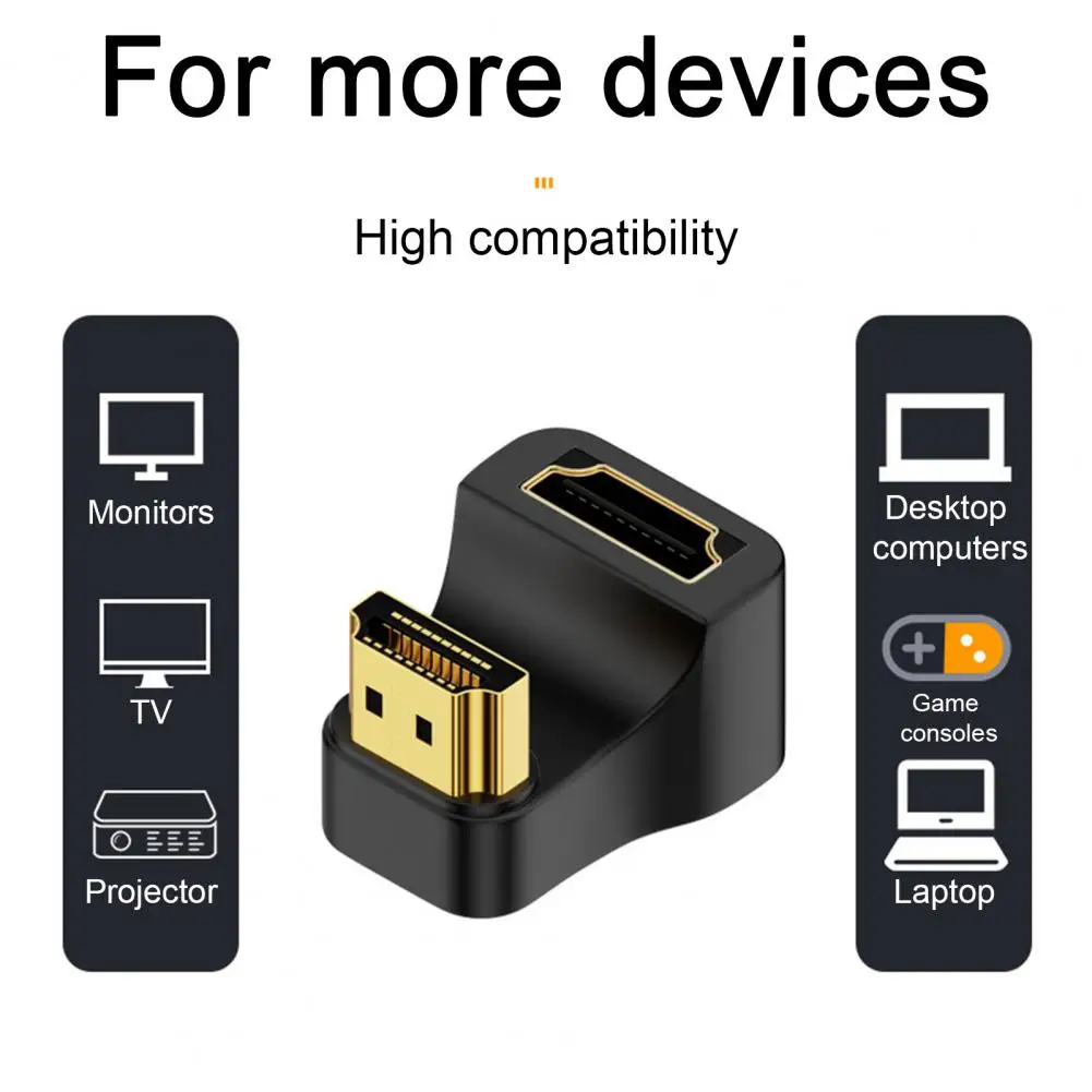 

HDMI-compatible Adapter Splitter Male To Female 90 270 Degree Right Left Converter Extender For PS4 HDTV Laptop Monitor Adapter