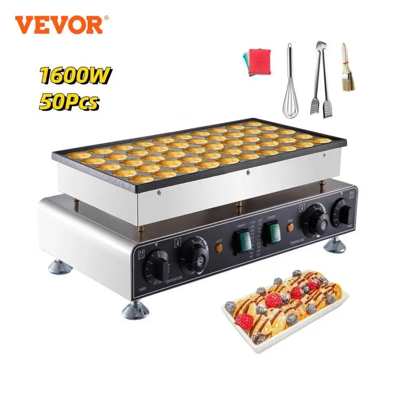 Electric Waffle Maker 50PCS Mini Dutch Pancake Maker Dorayaki Machine