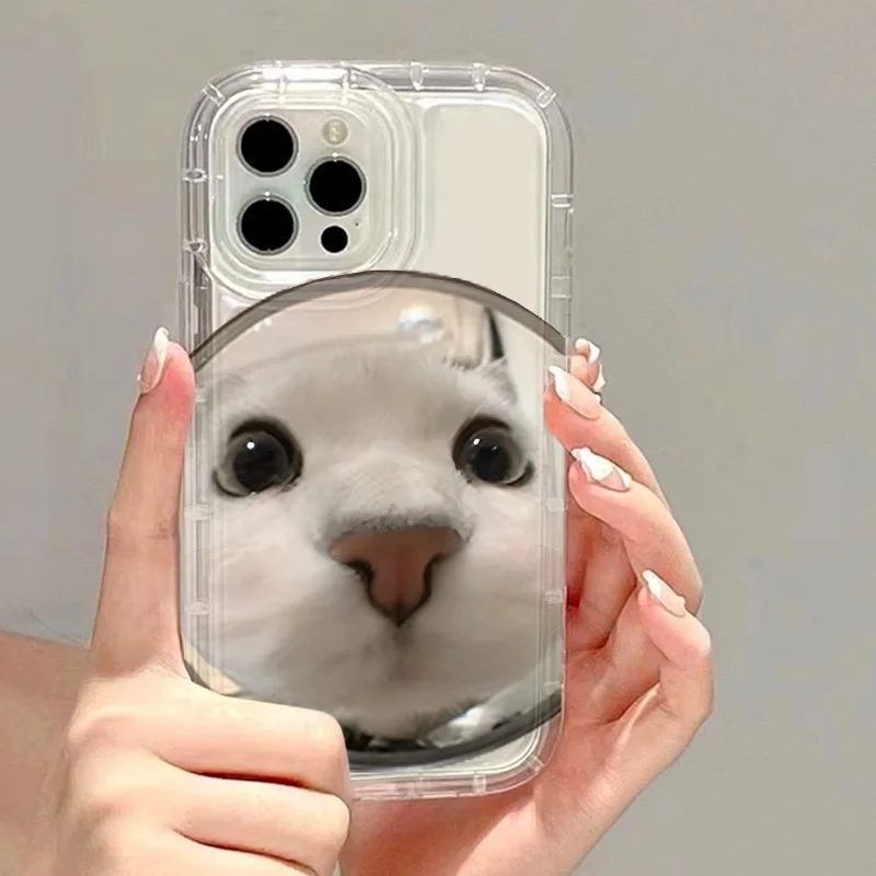 thumbnail image 1 of Funda para teléfono con diseño de gato y perro para iPhone 11, funda transparente a prueba de golpes para iPhone 16, 15, 14, 13, 12 Pro Max, XR, XS, X, 8, 7 Plus, SE, 1 of 5