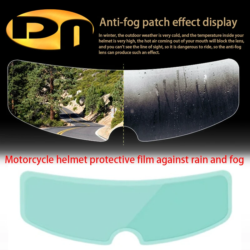 Motorcycle Universal Helmet Anti-fog Film Lens Anti-rain Cap HD Antirain Stickers Electric Vehicle Protection 1pc welding lens diopter 0 75 3 eye protection for soldering blinkers helmet mask welding protective gear welding lens diopter