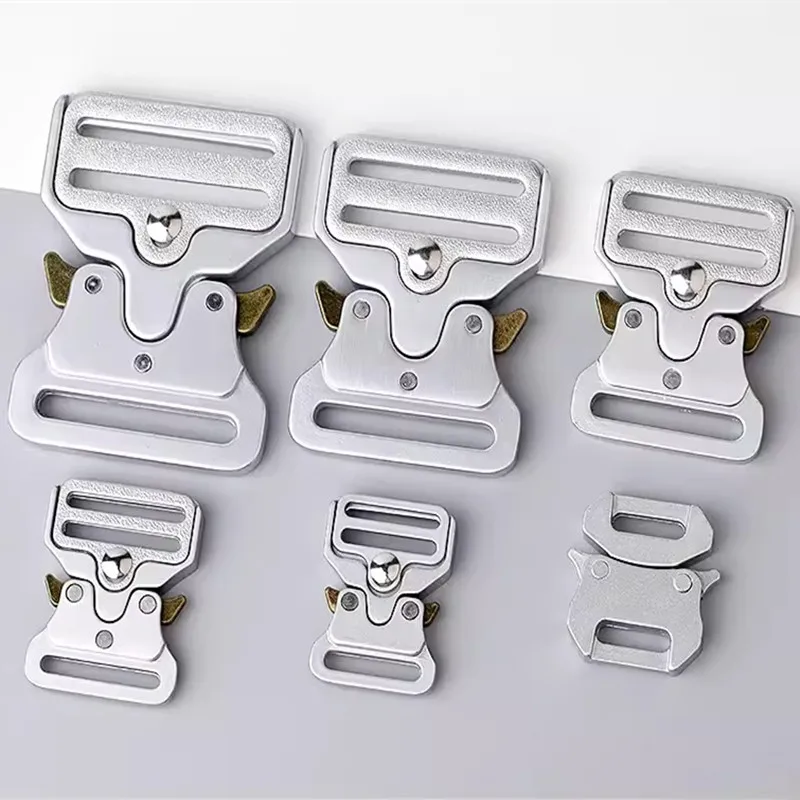 Quick Release Tactical Buckle Set Automatic Metal Male Belt Buckle Zinc Clip Adjustable 20 25 32 38 45 50mm For Belt