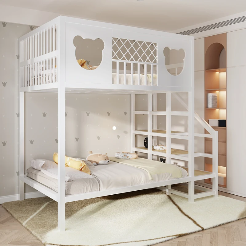 Wrought iron bed 1.8 meters double elevated bed small apartment