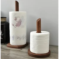Simple Creative Solid Wood Storage Rack Vertical Household Kitchen Tissue Rack Cling Film Racks Household Storage Products 2