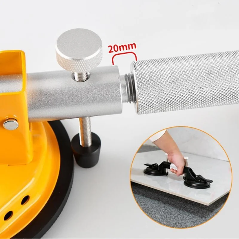 Tile Splicer Suction Cup Heavy-Duty Aluminum Alloy Fixed Tile Glass Double Claw Lifter Vacuum Suction Cup Laying Tools