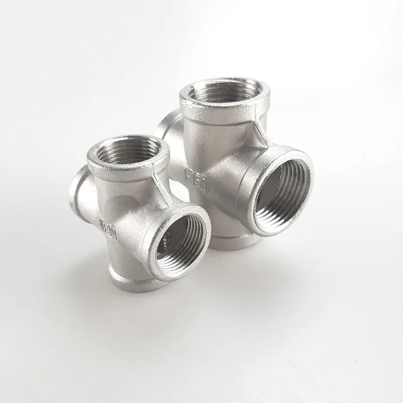 

Stainless Steel 304 1/8" 1/4" 3/8" 1/2" 3/4" 1" 1-1/4" 1-1/2" Female BSP Thread Pipe Fitting 4 way Equal Cross Connector SS304