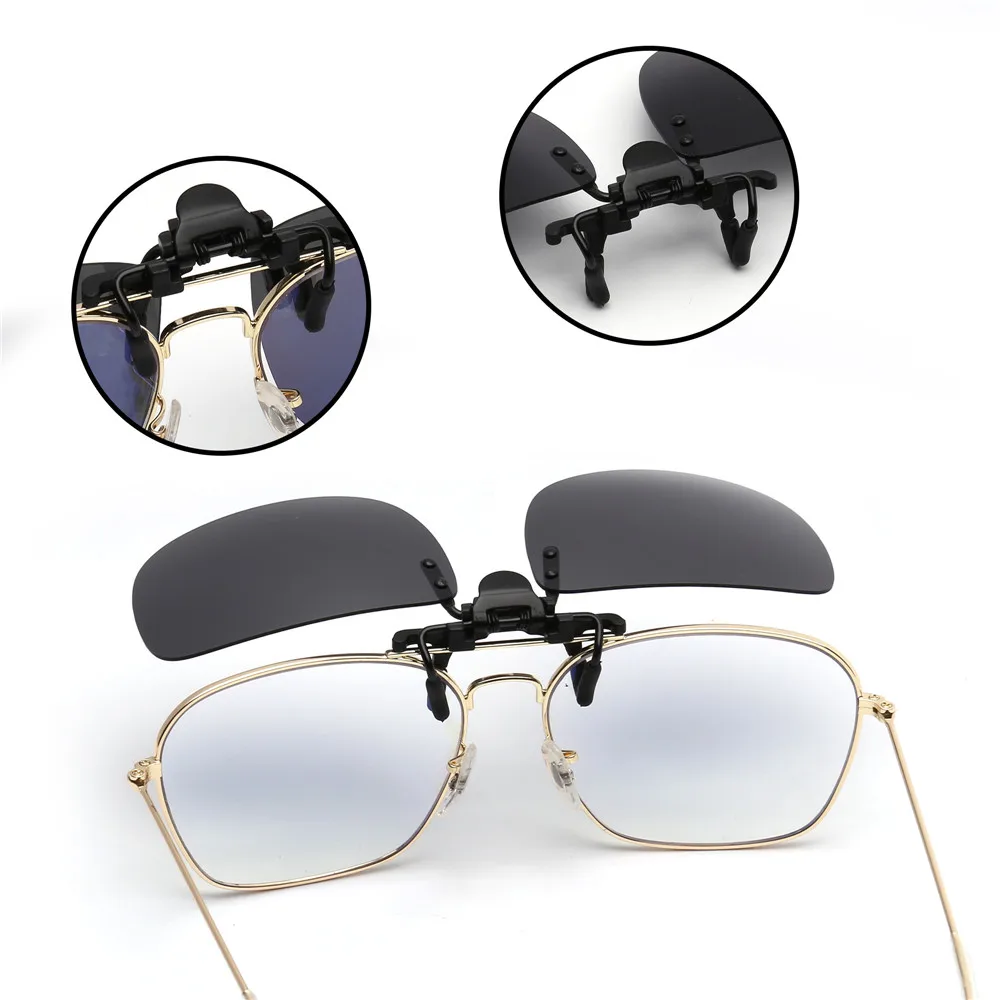 Polarized Clip On Sunglasses Women Men Frameless Filp up Sunglasses for Prescription Glasses UV400 4