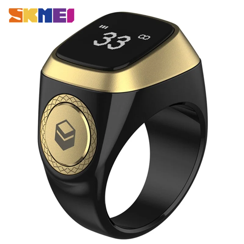 SKMEI New Fashion Casual Smart Ring For Men Women Smart Time Display Counter 5 Prayer Time Reminders Men's Rings Free Shipping 2023 time limited rushed free shipping 10pcs f604zz f604 flange miniature ball bearings 4 13 4mm for 3d printer