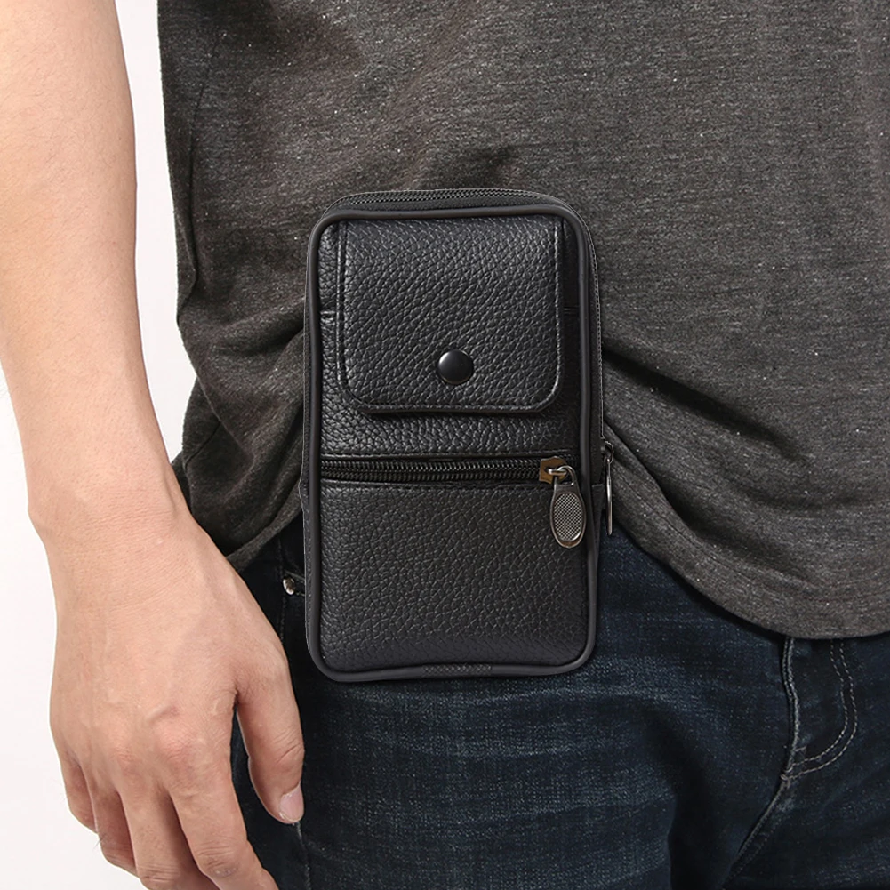 Men Waist Fanny Pack Multifunctional Shoulder Bag Zipper Belt Bum Pouch Coin Key Pouch Outdoor Purse Camping Hunting Bag
