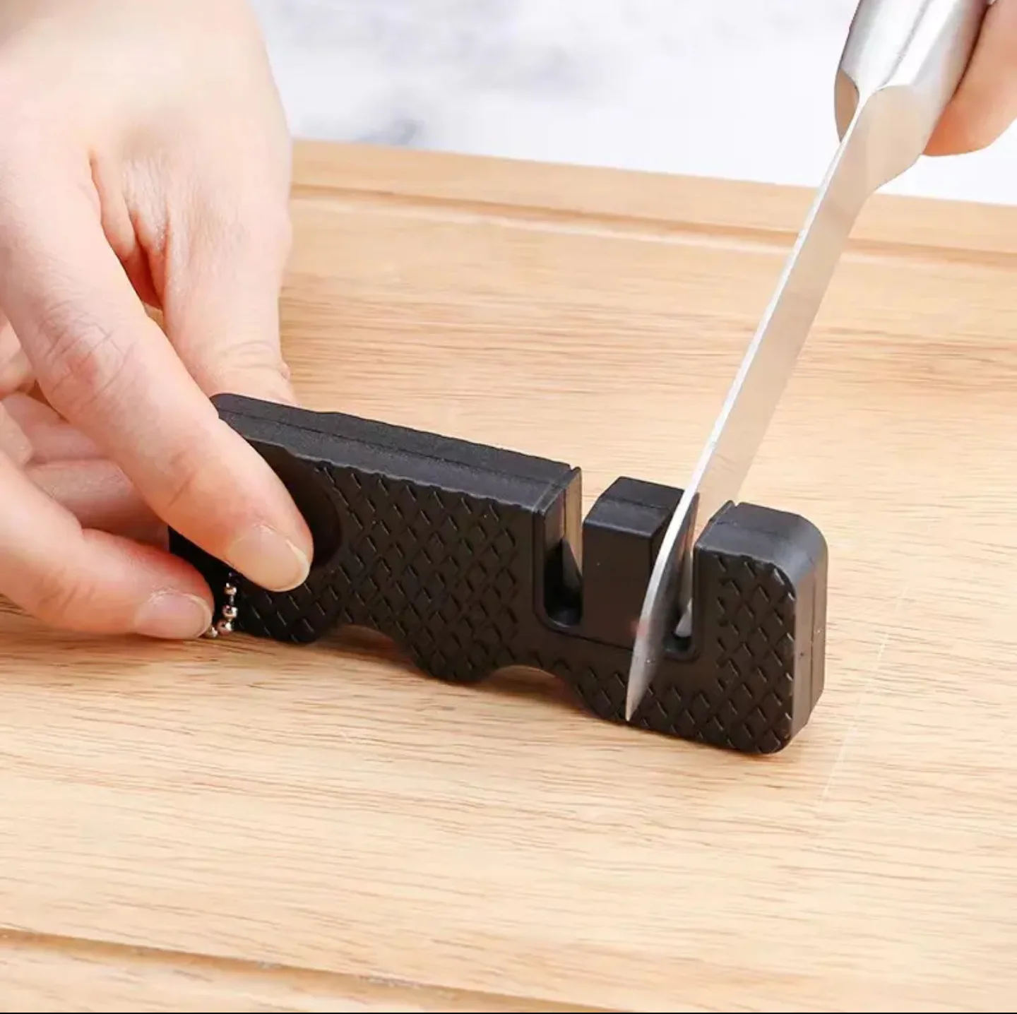 Kitchen Knife Sharpener Pocket Ceramic Sharpen Tool Scissor Sharpen Gears Fish Hook Carbide Knife Outdoor Multi Tools Navajas - 2