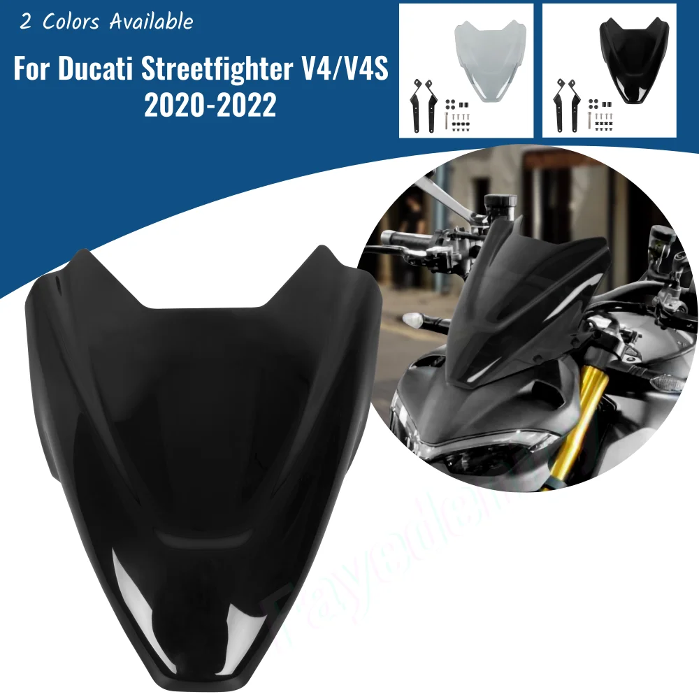 

Windscreen For DUCATI Streetfighter V4 V4S 2020 2021 2022 Windshield Motorcyle Wind Shield Screen Protector Deflector Fairing