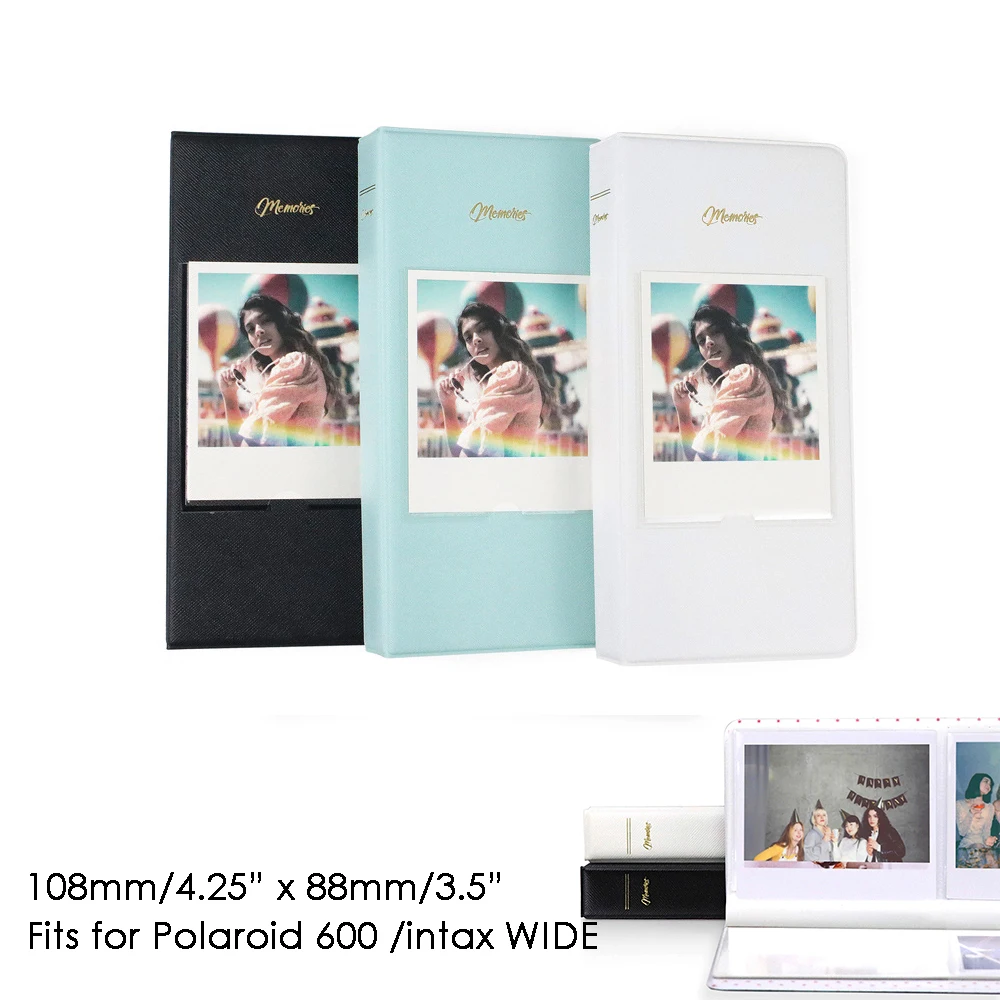 64 Tasche Album Fotografico Album Storage Book Per Polaroid 600 Film Per Fujifilm Instax Wide 300 210 Film