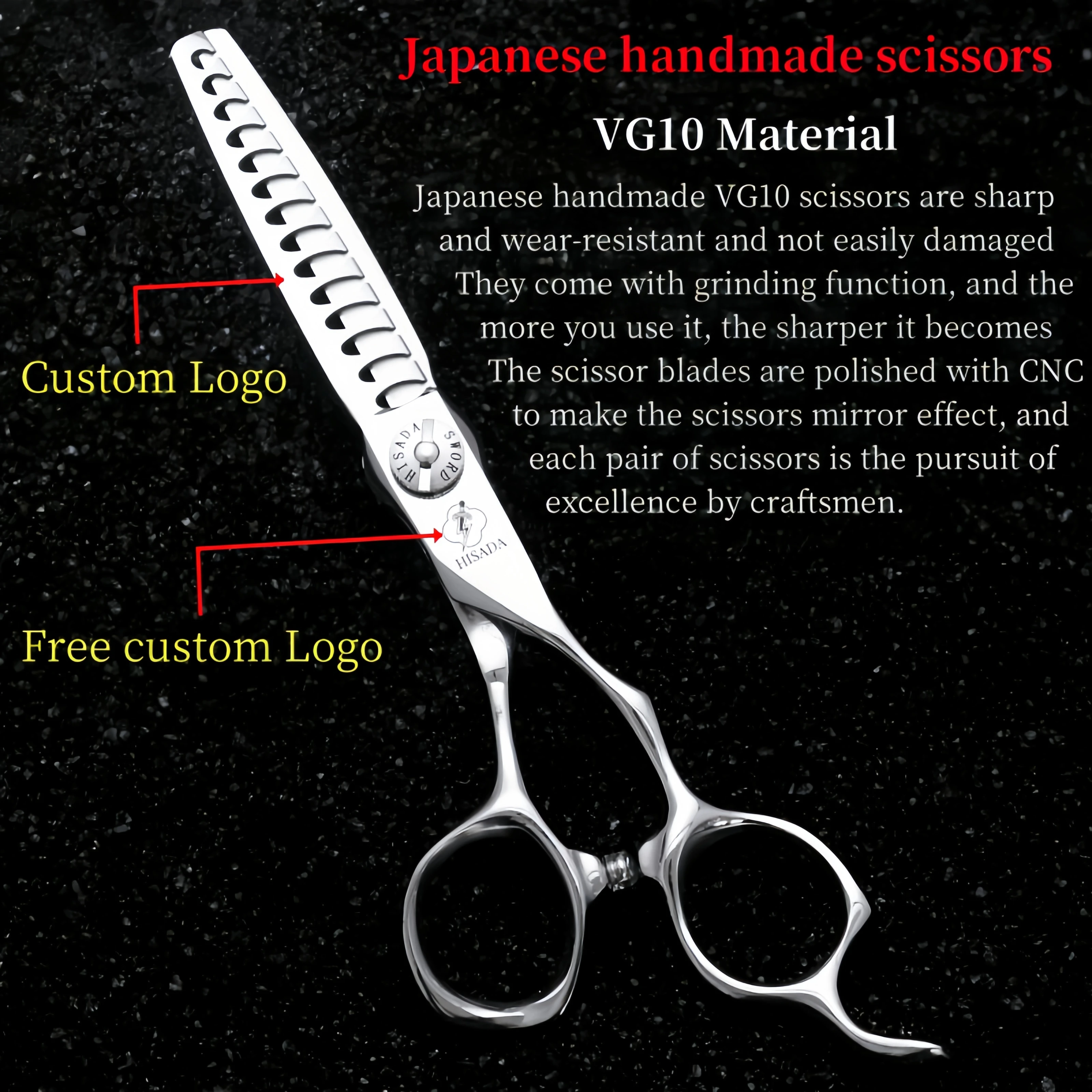 HisaVisaページ barber Scissors Delivery quantity 6.0 inch VG10 material