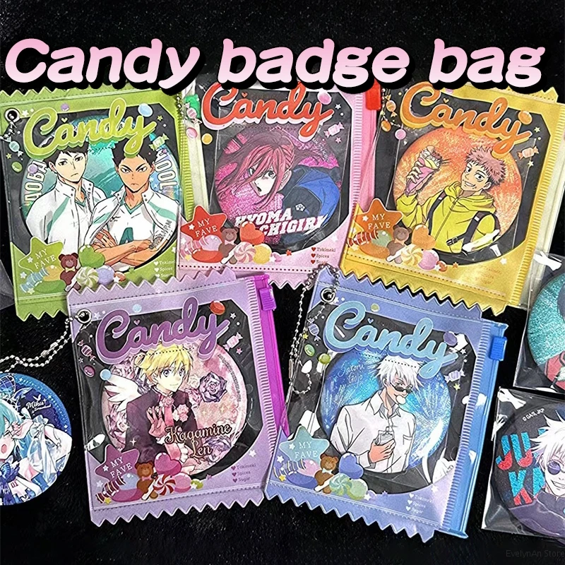 Cute Cartoon Ita Bag Pins Badge Protector Case for 58mm 75mm Anime Badges Display Bag Accessories Pin Case Animation Products ita bag pin case