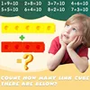 100pcs Connected Cube Toys For Mathematical Counting Plastic Counting Blocks Colored Mathematical Cubes Home School Preschool 3