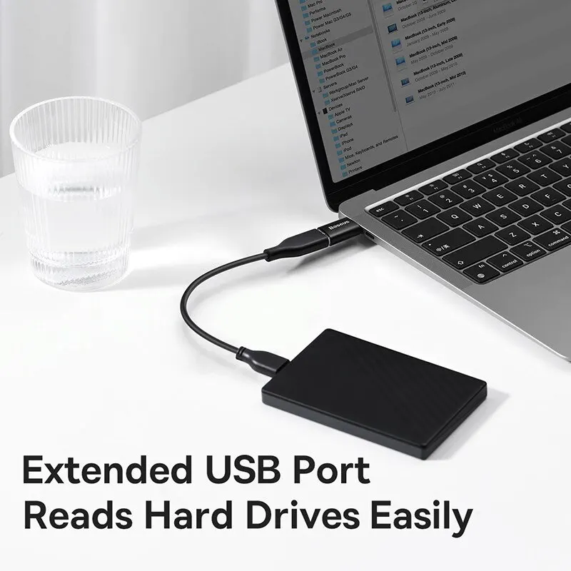 Baseus USB OTG 데이터 전송 어댑터, C타입 암-USB 수 변환기, 고속 충전 어댑터, 노트북, 맥북, 삼성용