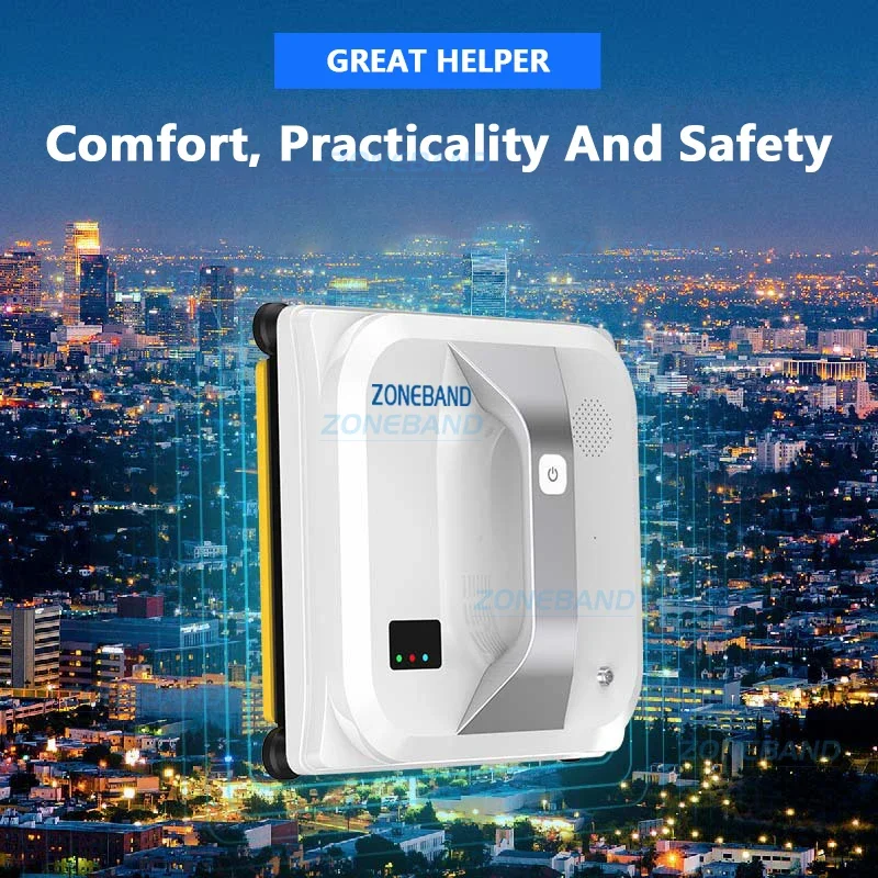 Ultra-thin Window Cleaning Robot Vacuum Window Cleaner Anti-falling Electric Household Tools Wiper for Washing Glass Wall Door 2