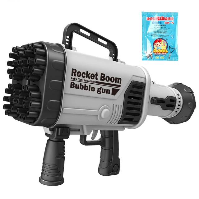 2022 Hot Kids Gatling Bubble Gun Toy 44-Hole Charging Electric Automatic Bubble Machine Summer Outdoor Soap Water Boy Girl Toys 1
