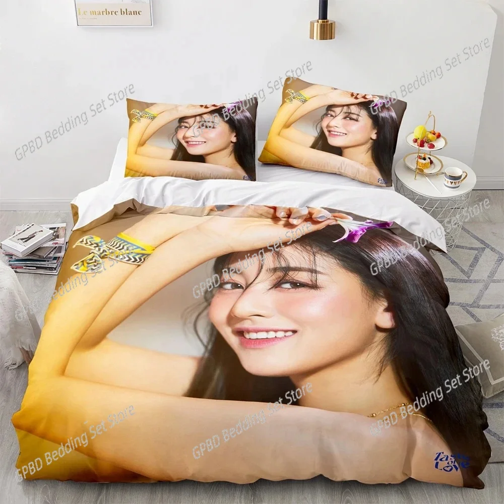 3D Print Kpop Girl Group Twice Nayeon Bedding Set Duvet Cover Bed Set Quilt Cover Pillowcase Comforter king Queen Size Boy Adult 4