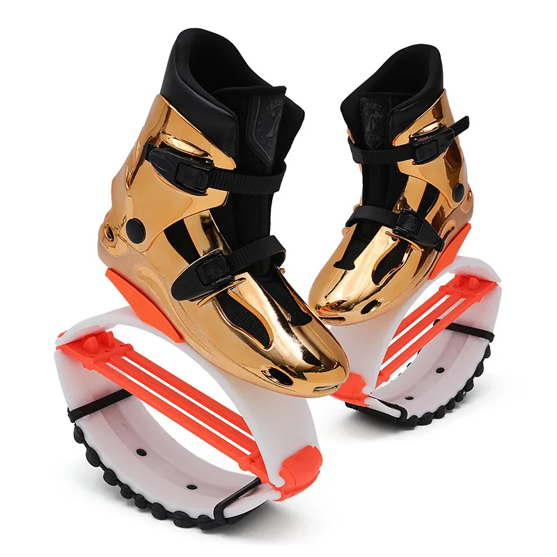 New 4T Spring Kangaroo Jump Shoes, Gray White Teens Rebound Boots, 3 Size: L, XL, XXL are Available