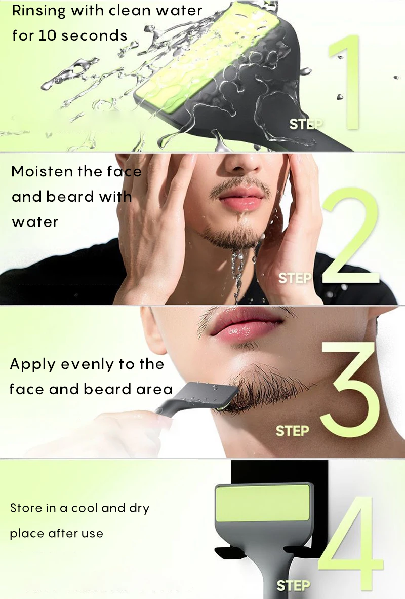 Shavcooo Manual Razor Washer Portable Shaver Cleaner Pressing Tool_voghion.com