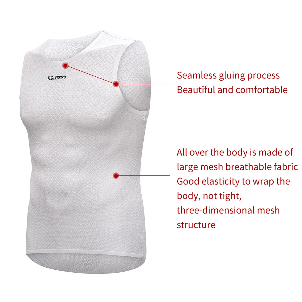 ThinkRider Men Cycling Base Layer Summer Jersey Cycling Vest Reflective MTB Road Bike Bicycle Vest Mesh Underwear cycling jersey cycling vest