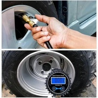 Digital Tire Pressure Inflator Gauge Aluminum Alloy Tire Pressure Gauge Air Line Clip-on Tyre Pump for Motorcycle Bicycle Auto - Image 6