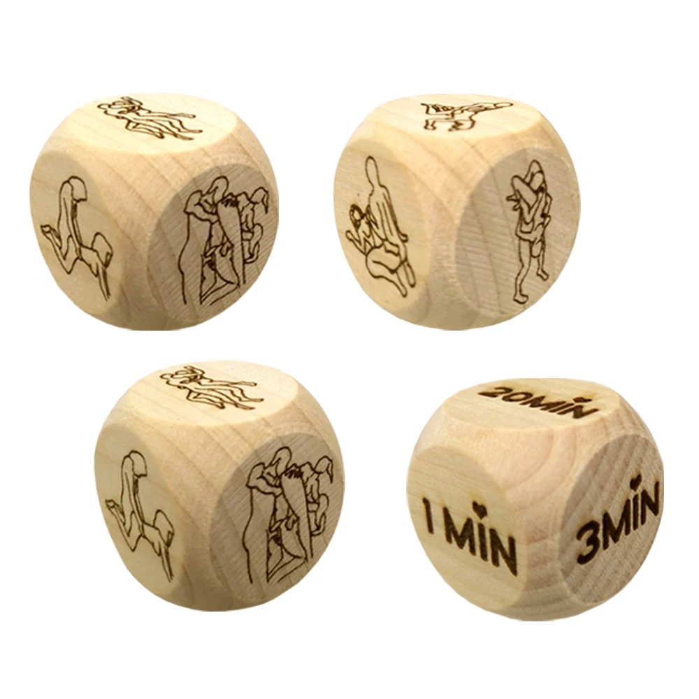 4Pcs Luxury Private Couple Yoga Poses Dice Naughty Bedroom Love Sports Dice Couple Improve Love of Lover Art Gift