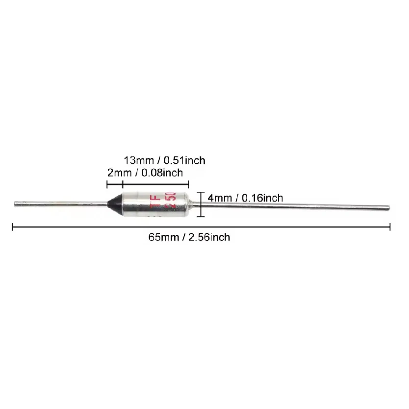 High-Temperature Thermal Fuse, 10A/15A, 250V Range