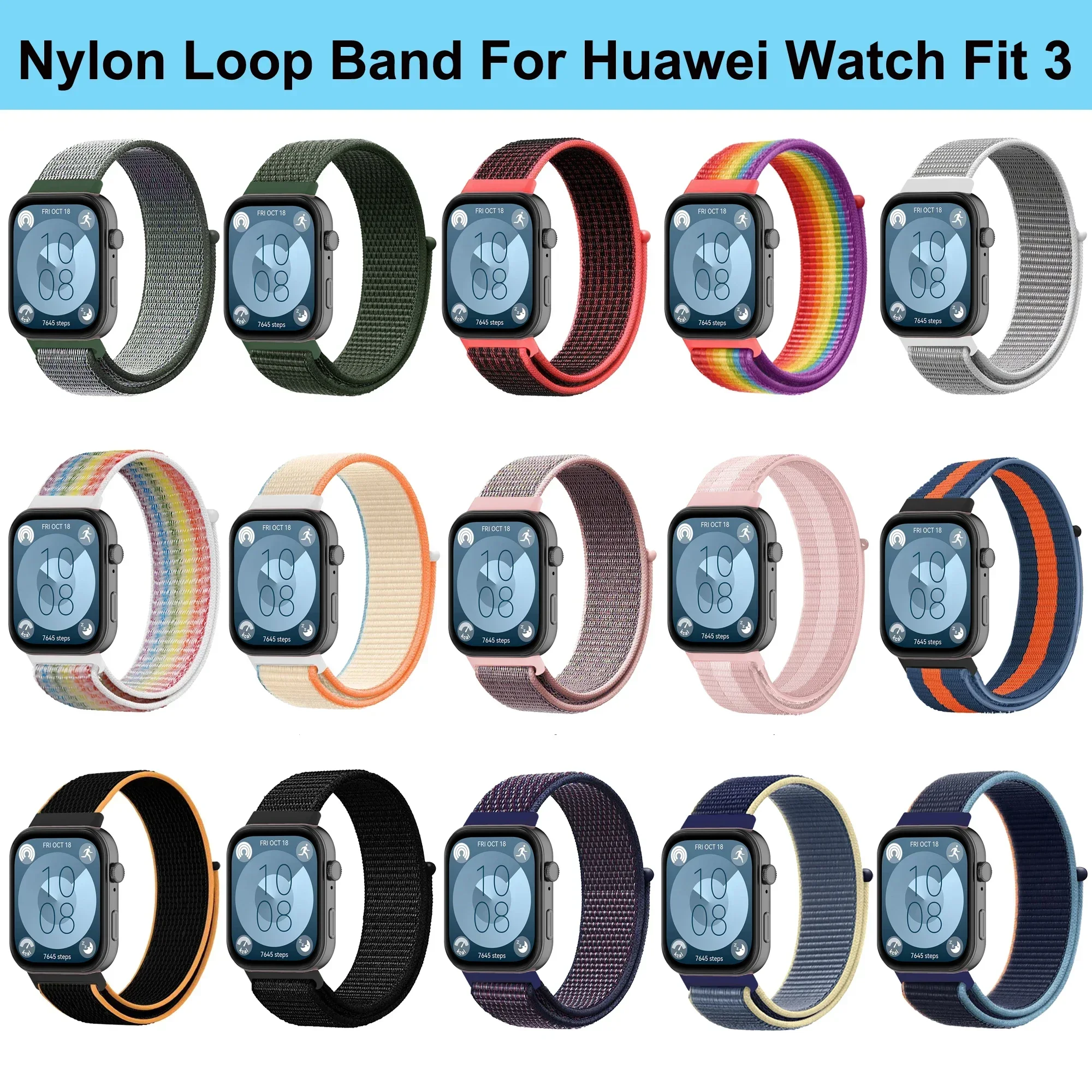 Nylon Woven Sports Smartwatch Wristband Bracelet Strap