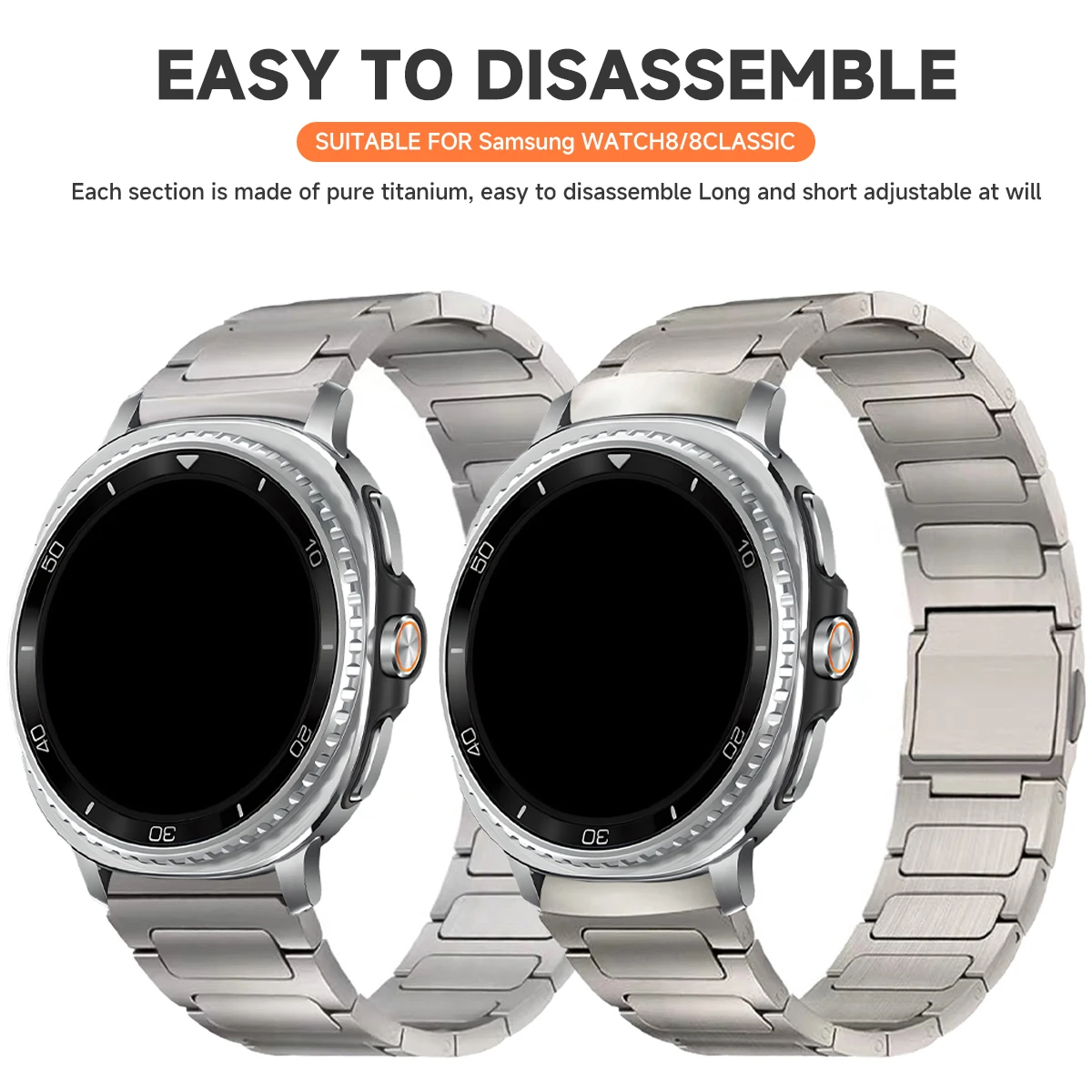 Titanium Magnetic Buckle Metal Bracelet Strap