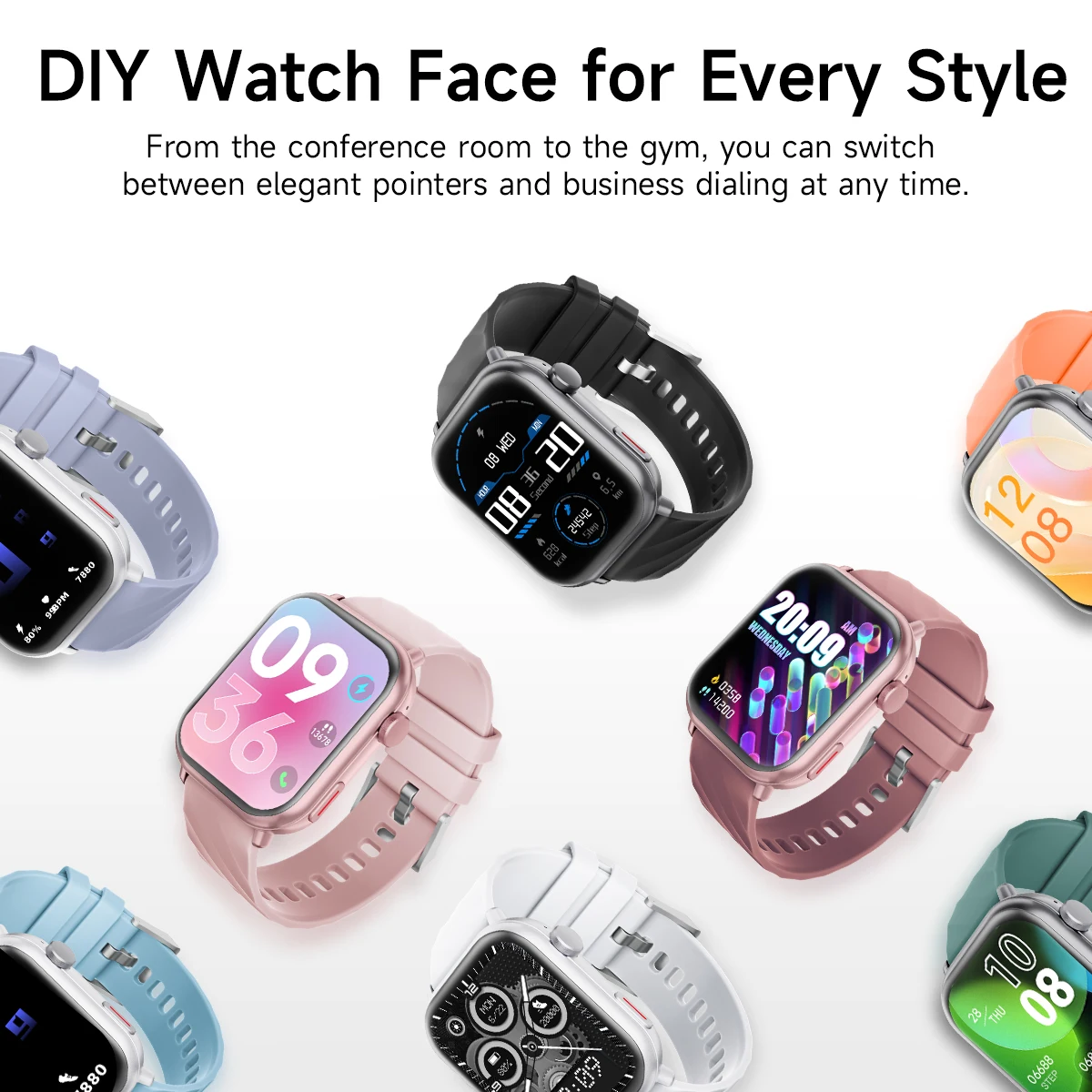 2026 NEW Hot Smartwatch 1.83''HD Screen1000mAh Large Battery Outdoor Sports Watches Bluetooth Call IP68 Waterproof for Men Women 3